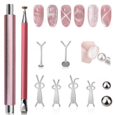 Plman double-head cat eye magnet set enables quick color-shift nail art