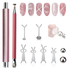 Plman double-head cat eye magnet set enables quick color-shift nail art