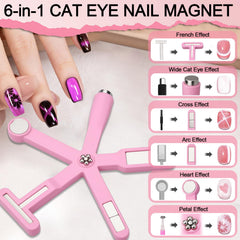 Plman heart cat eye magnet pen enabling precise heart designs.