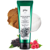 PLU Korean Original Walnut Body Scrub Berry Mix jar, ready to reveal smoother skin after use.