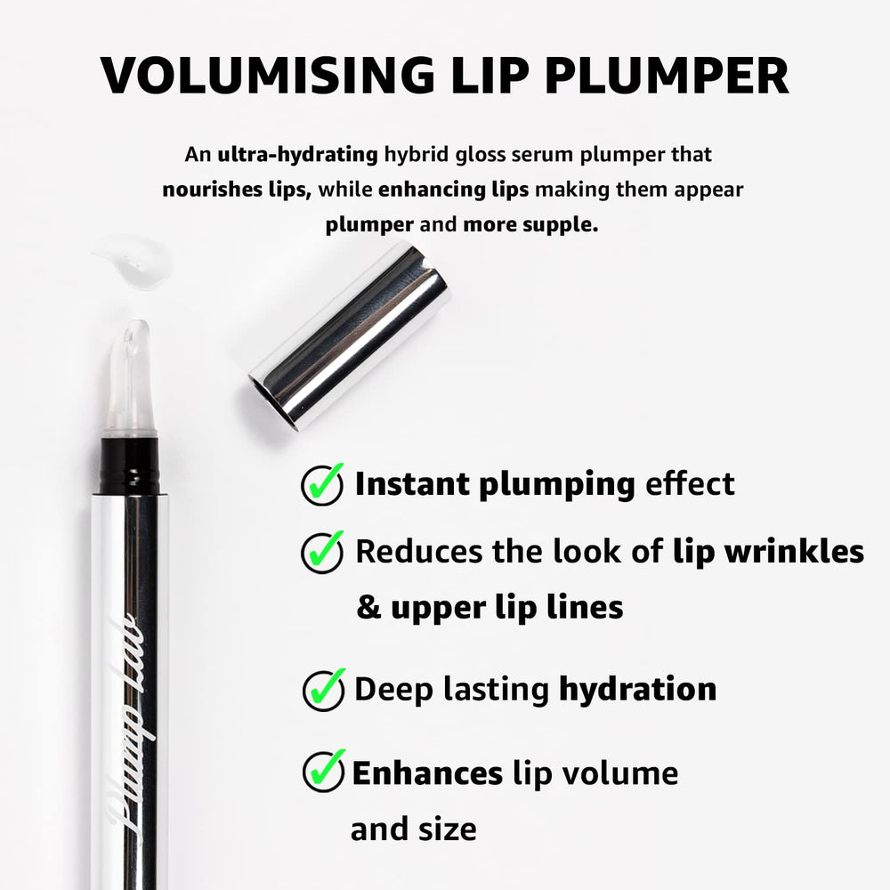 Plump Lab Lip Plumper wand applicator in use for smoother texture