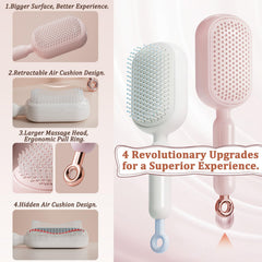 PMDYBY air-cushion base provides a soothing scalp massage during brushing.