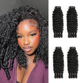 PNKHB Burmese curly bundles 14in water wave with spiral end for natural bounce.