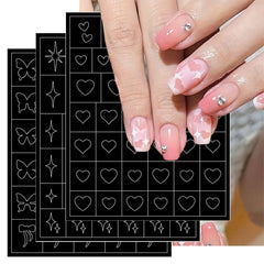 PODUOJIEYI flower stencil versatile for natural and gel nails