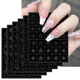 PODUOJIEYI airbrush stencil in heart design for elegant French manicure