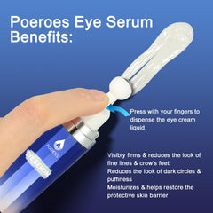 POEROES eye serum with caffeine and retinol reduces puffiness and fine lines