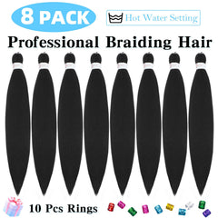 Pofworld braiding hair 20-inch soft yaki texture suitable for comfortable, realistic styles.