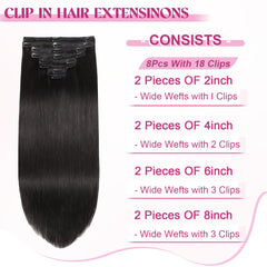 POGINJA clip-in extensions being clipped in for quick length and volume