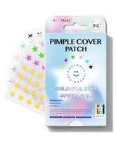 POINTMASS Star Patches on a face close-up showing star-shaped coverage.