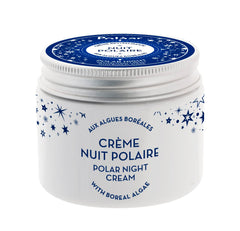 Polåar Polar Night Revitalizing Cream texture showcasing a rich, soothing formula for nighttime skin care.