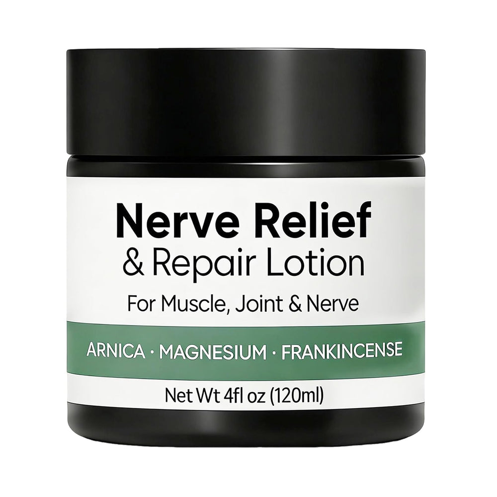 POLAR HAIR Nerve Relief Cream bottle pour for easy daily application and soothing touch