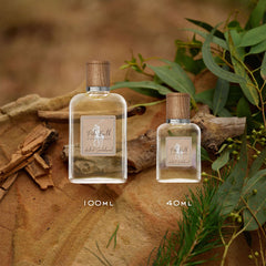 Polo Earth bottle label closeup, hints at vanilla-sandalwood warmth and sophistication.