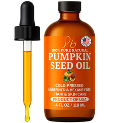 Pomberries pumpkin seed oil bottle for pure skincare and hair care routines