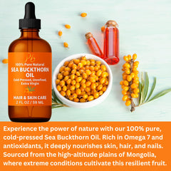 Pomberries Sea Buckthorn Oil on skin showing lightweight hydration
