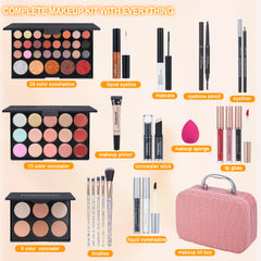 Pomcral eyeshadow palettes with neutral, shimmer, and glitter shades for versatile looks.