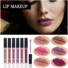 Pomcral lip gloss set for lasting color and shine.