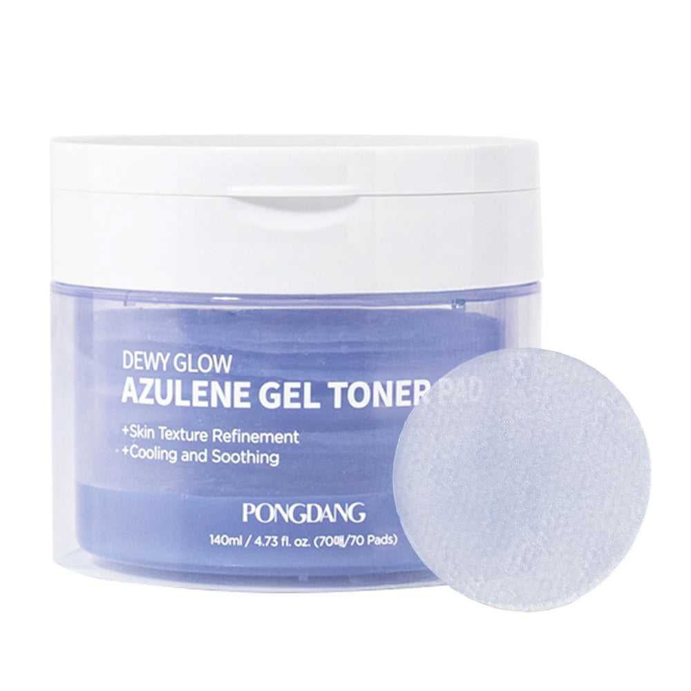 PONGDANG packaging image for travel-ready Dewy Glow Azulene Toner Pad