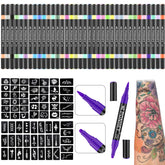 Ponhey tattoo markers with 36 colors for vibrant skin art ideas.