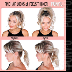 PONY-O bendable hair tie minimizes creasing for smooth, ready-to-go hairstyles.