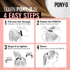PONY-O bendable hair tie available in sizes for fine to thick hair.