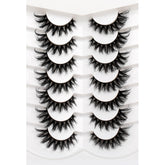 Pooplunch 8D cat-eye lashes for a bold, elongating look.