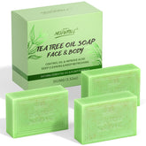 POP MODERN.C tea tree soap bar pack front for refreshed skin after workouts.