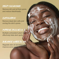POP MODERN.C Vitamin C facial cleanser foam highlights rich lather for thorough cleansing.