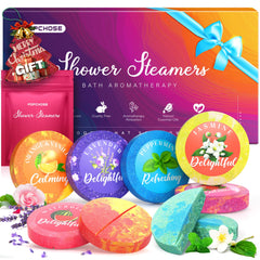 POPCHOSE Lavender shower steamer for calming, long-lasting fragrance in your shower.