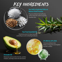 POP MODERN.C Tea Tree Scrub grains detail for smoother skin