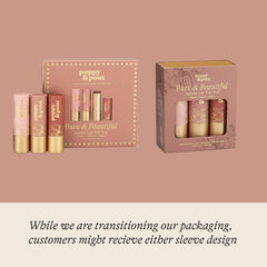 Poppy & Pout recyclable cardboard tubes highlight sustainable packaging.