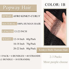 Popway Crochet hair 14-inch bundle enables versatile twists and braids.