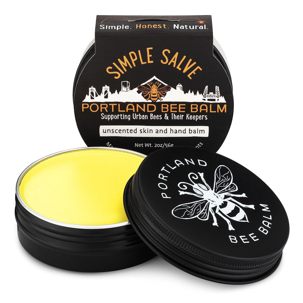 Portland Bee Balm Simple Salve tube ready for easy hand moisture and protection