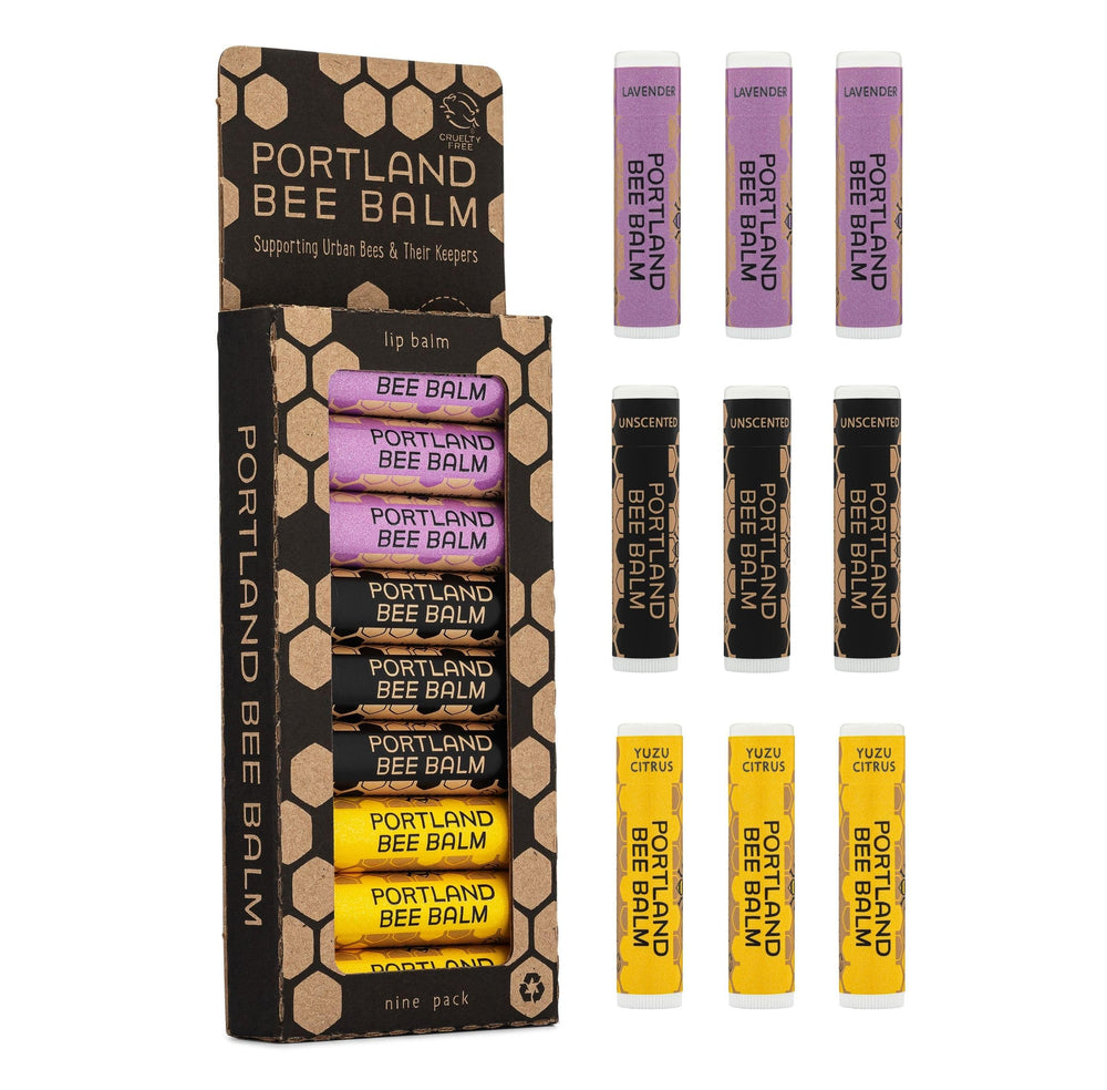 Portland Bee Balm unscented lip balm tube for gentle daily moisturization.