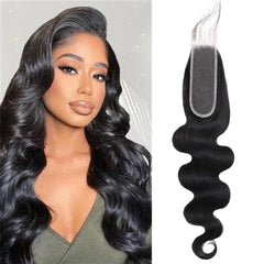 Poshbash 2x6 lace closure body wave closeup for seamless daily styling.