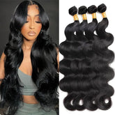 Poshbash body wave bundles 14 inch, silky hair for natural fullness