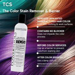 POWERTOOLS TCS after-color removal for skin and surface cleanup.