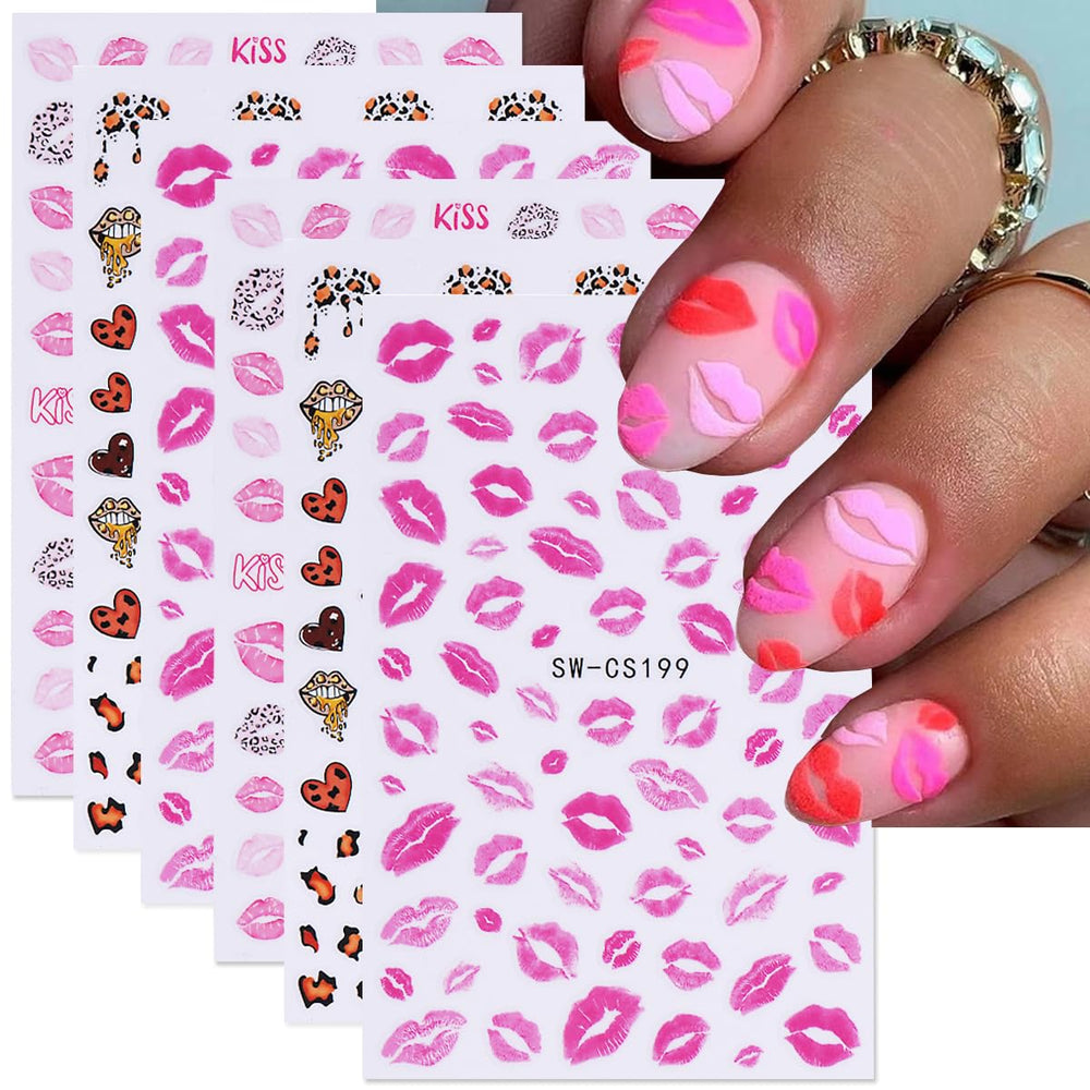 POWPOP valentine lip sticker collection for festive nail art