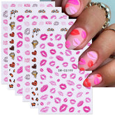POWPOP valentine lip sticker collection for festive nail art