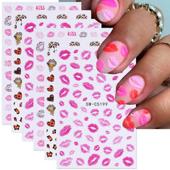 POWPOP valentine lip sticker collection for festive nail art