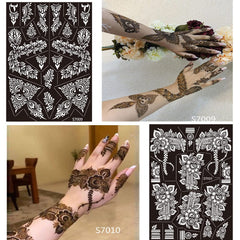 PPVWEY henna stencil arm pattern for elegant festival looks.