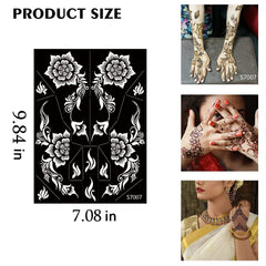 PPVWEY henna stencil forearm design for elegant festival looks.