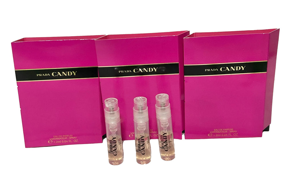 Prada Candy sample EDP vial for on-the-go fragrance testing and travel.