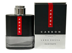 Prada Luna Rossa Carbon mini edt bottle ideal for travel and quick refresh.