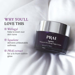PRAI Beauty Hyaluronic acid plump closeup for hydrated skin texture