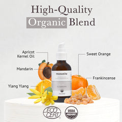 Pranarom Pure Facial Cleansing Oil texture on the skin—luxuriously light yet effective.