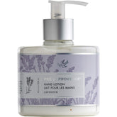 Pre de Provence Shea Butter Hand Lotion lavender bottle highlights silky hydration.