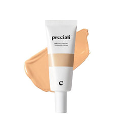 Preciali Crystal Vegan BB Cream bottle with SPF 38 for a radiant, protected complexion
