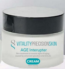 Precision Skin RX Vitality cream bottle for an anti-aging skincare routine.