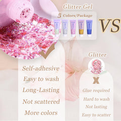 Prehot eye glitter dazzle adds shimmer to eye makeup with ease.
