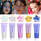 Prehot face glitter tube multicolor adds radiant color to makeup for festivals.